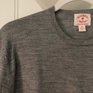 Brooks Brothers merino wool red fleece sweater